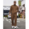 image:imageCOOFANDY Mens Tracksuits Casual Sweatsuit 2 Piece Full Zip Athletic Jogging Suit Sets Sport Sweat SuitBrown