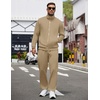 image:imageCOOFANDY Mens Tracksuits Casual Sweatsuit 2 Piece Full Zip Athletic Jogging Suit Sets Sport Sweat SuitKhaki