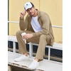 image:imageCOOFANDY Mens Tracksuits Casual Sweatsuit 2 Piece Full Zip Athletic Jogging Suit Sets Sport Sweat SuitKhaki