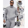 image:imageCOOFANDY Mens Tracksuits Casual Sweatsuit 2 Piece Full Zip Athletic Jogging Suit Sets Sport Sweat SuitLight Grey
