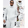 image:imageCOOFANDY Mens Tracksuits Casual Sweatsuit 2 Piece Full Zip Athletic Jogging Suit Sets Sport Sweat SuitWhite