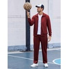 image:imageCOOFANDY Mens Tracksuits Casual Sweatsuit 2 Piece Full Zip Athletic Jogging Suit Sets Sport Sweat SuitWine Red