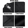 image:imageCOOFANDY Mens Trench Coat Long Casual Single Brested Overcoat Winter Notched Collar Wool Blend Pea coat With PocketsBlack