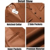 image:imageCOOFANDY Mens Trench Coat Long Casual Single Brested Overcoat Winter Notched Collar Wool Blend Pea coat With PocketsBrown