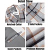 image:imageCOOFANDY Mens Trench Coat Long Casual Single Brested Overcoat Winter Notched Collar Wool Blend Pea coat With PocketsGrey Plaid