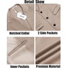 image:imageCOOFANDY Mens Trench Coat Long Casual Single Brested Overcoat Winter Notched Collar Wool Blend Pea coat With PocketsKhaki