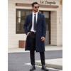 image:imageCOOFANDY Mens Trench Coat Long Casual Single Brested Overcoat Winter Notched Collar Wool Blend Pea coat With PocketsNavy Blue