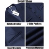 image:imageCOOFANDY Mens Trench Coat Long Casual Single Brested Overcoat Winter Notched Collar Wool Blend Pea coat With PocketsNavy Blue