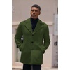image:imageCOOFANDY Mens Trench Coat Notched Collar Single Breasted Peacoat Winter Overcoat With PocketsArmy Green