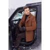 image:imageCOOFANDY Mens Trench Coat Notched Collar Single Breasted Peacoat Winter Overcoat With PocketsBrown