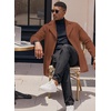 image:imageCOOFANDY Mens Trench Coat Notched Collar Single Breasted Peacoat Winter Overcoat With PocketsBrown