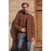 image:imageCOOFANDY Mens Trench Coat Notched Collar Single Breasted Peacoat Winter Overcoat With PocketsBrown