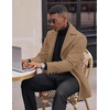 image:imageCOOFANDY Mens Trench Coat Notched Collar Single Breasted Peacoat Winter Overcoat With PocketsCamel