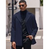 image:imageCOOFANDY Mens Trench Coat Notched Collar Single Breasted Peacoat Winter Overcoat With PocketsDark Blue