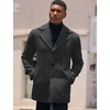 image:imageCOOFANDY Mens Trench Coat Notched Collar Single Breasted Peacoat Winter Overcoat With PocketsDark Grey
