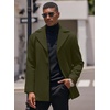 image:imageCOOFANDY Mens Trench Coat Notched Collar Single Breasted Peacoat Winter Overcoat With PocketsOlive Green
