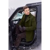 image:imageCOOFANDY Mens Trench Coat Notched Collar Single Breasted Peacoat Winter Overcoat With PocketsOlive Green