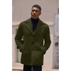 image:imageCOOFANDY Mens Trench Coat Notched Collar Single Breasted Peacoat Winter Overcoat With PocketsOlive Green