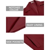 image:imageCOOFANDY Mens Trench Coat Notched Collar Single Breasted Peacoat Winter Overcoat With PocketsWine Red