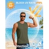 image:imageCOOFANDY Mens Workout Gym Tank Tops Quick Dry Muscle Sleeveless Shirts UPF 50 Running Summer Beach Athletic Swim ShirtArmy Green