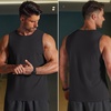 image:imageCOOFANDY Mens Workout Gym Tank Tops Quick Dry Muscle Sleeveless Shirts UPF 50 Running Summer Beach Athletic Swim ShirtBlack