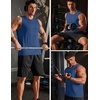 image:imageCOOFANDY Mens Workout Gym Tank Tops Quick Dry Muscle Sleeveless Shirts UPF 50 Running Summer Beach Athletic Swim ShirtDark Blue