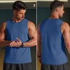 image:imageCOOFANDY Mens Workout Gym Tank Tops Quick Dry Muscle Sleeveless Shirts UPF 50 Running Summer Beach Athletic Swim ShirtDark Blue