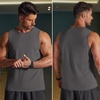 image:imageCOOFANDY Mens Workout Gym Tank Tops Quick Dry Muscle Sleeveless Shirts UPF 50 Running Summer Beach Athletic Swim ShirtDark Grey