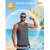 image:imageCOOFANDY Mens Workout Gym Tank Tops Quick Dry Muscle Sleeveless Shirts UPF 50 Running Summer Beach Athletic Swim ShirtDark Grey