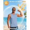 image:imageCOOFANDY Mens Workout Gym Tank Tops Quick Dry Muscle Sleeveless Shirts UPF 50 Running Summer Beach Athletic Swim ShirtLight Blue