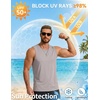 image:imageCOOFANDY Mens Workout Gym Tank Tops Quick Dry Muscle Sleeveless Shirts UPF 50 Running Summer Beach Athletic Swim ShirtLight Grey