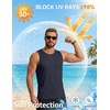 image:imageCOOFANDY Mens Workout Gym Tank Tops Quick Dry Muscle Sleeveless Shirts UPF 50 Running Summer Beach Athletic Swim ShirtNavy Blue