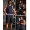 image:imageCOOFANDY Mens Workout Gym Tank Tops Quick Dry Muscle Sleeveless Shirts UPF 50 Running Summer Beach Athletic Swim ShirtNavy Blue