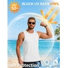 image:imageCOOFANDY Mens Workout Gym Tank Tops Quick Dry Muscle Sleeveless Shirts UPF 50 Running Summer Beach Athletic Swim ShirtWhite