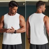 image:imageCOOFANDY Mens Workout Gym Tank Tops Quick Dry Muscle Sleeveless Shirts UPF 50 Running Summer Beach Athletic Swim ShirtWhite