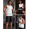 image:imageCOOFANDY Mens Workout Gym Tank Tops Quick Dry Muscle Sleeveless Shirts UPF 50 Running Summer Beach Athletic Swim ShirtWhite