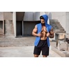 image:imageCOOFANDY Mens Workout Hooded Tank Tops 2 Pack Zip Up Sleeveless Gym Shirts Muscle Cut Off T Shirt Bodybuilding HoodiesBlue1pcs