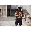 image:imageCOOFANDY Mens Workout Hooded Tank Tops 2 Pack Zip Up Sleeveless Gym Shirts Muscle Cut Off T Shirt Bodybuilding HoodiesLight GreyBlack2pcs