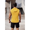 image:imageCOOFANDY Mens Workout Hooded Tank Tops 2 Pack Zip Up Sleeveless Gym Shirts Muscle Cut Off T Shirt Bodybuilding HoodiesYellow1pcs