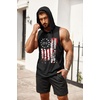 image:imageCOOFANDY Mens Workout Hooded Tank Tops Bodybuilding Muscle Cut Off T Shirt Sleeveless Gym Hoodies1flagblack