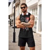 image:imageCOOFANDY Mens Workout Hooded Tank Tops Bodybuilding Muscle Cut Off T Shirt Sleeveless Gym Hoodies1flagblack