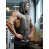 image:imageCOOFANDY Mens Workout Hooded Tank Tops Bodybuilding Muscle Cut Off T Shirt Sleeveless Gym HoodiesDark Grey