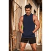 image:imageCOOFANDY Mens Workout Hooded Tank Tops Bodybuilding Muscle Cut Off T Shirt Sleeveless Gym HoodiesNavy Blue