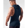 image:imageCOOFANDY Mens Workout Hooded Tank Tops Bodybuilding Muscle Cut Off T Shirt Sleeveless Gym HoodiesNavy Blue