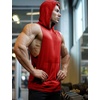image:imageCOOFANDY Mens Workout Hooded Tank Tops Bodybuilding Muscle Cut Off T Shirt Sleeveless Gym HoodiesRed