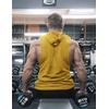 image:imageCOOFANDY Mens Workout Hooded Tank Tops Bodybuilding Muscle Cut Off T Shirt Sleeveless Gym HoodiesYellow