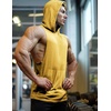 image:imageCOOFANDY Mens Workout Hooded Tank Tops Bodybuilding Muscle Cut Off T Shirt Sleeveless Gym HoodiesYellow