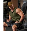 image:imageCOOFANDY Mens Workout Hooded Tank Tops Sleeveless Gym Hoodies Cotton Muscle Cut Off Shirt Bodybuilding Henley ShirtsArmy Green