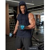 image:imageCOOFANDY Mens Workout Hooded Tank Tops Sleeveless Gym Hoodies Cotton Muscle Cut Off Shirt Bodybuilding Henley ShirtsNavy Blue