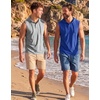 image:imageCOOFANDY Mens Workout Hooded Tank Tops Sleeveless Gym Hoodies Cotton Muscle Cut Off Shirt Bodybuilding Henley ShirtsRoyal Blue